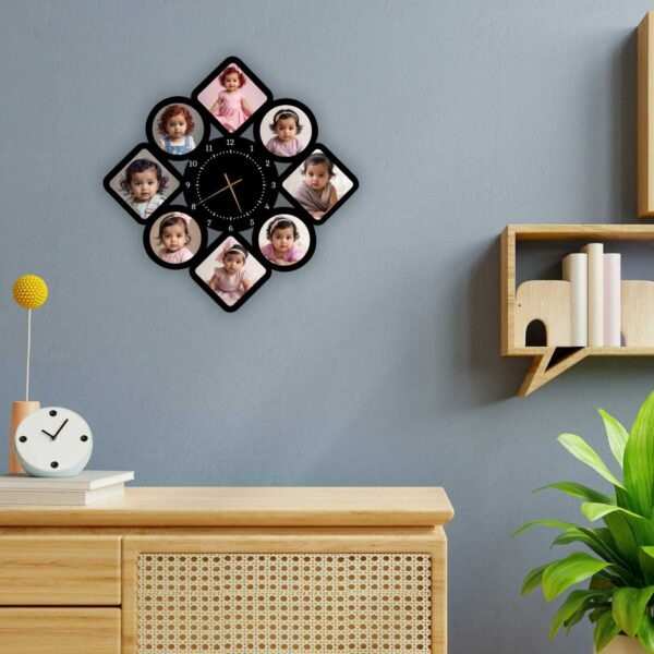 Premium Customized Designer Clock With 8 Photos | Gift Yourself or Your Special One - Image 3