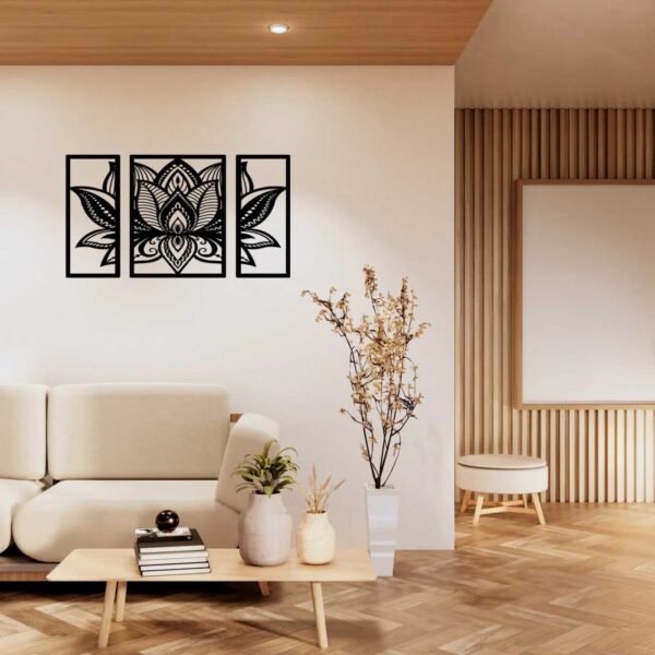 3 Panels Lotus beautiful Wall Art