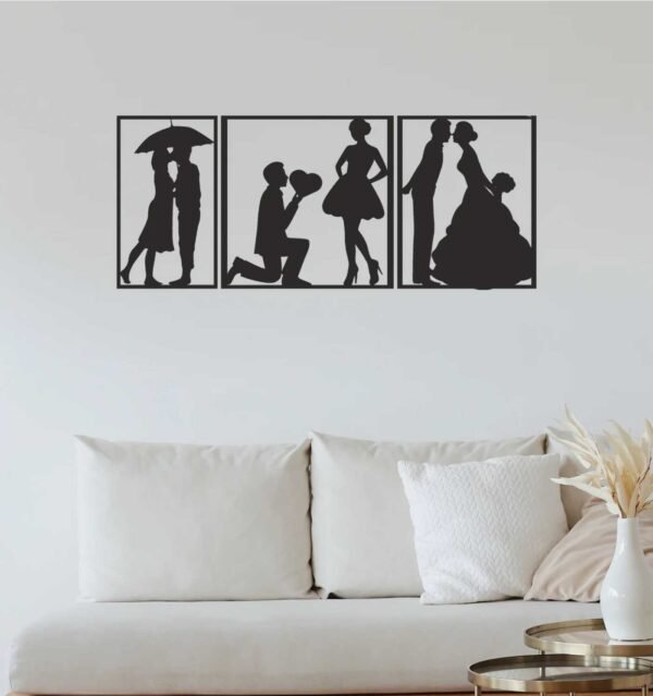 3 Panels Love beautiful Wall Art - Image 2