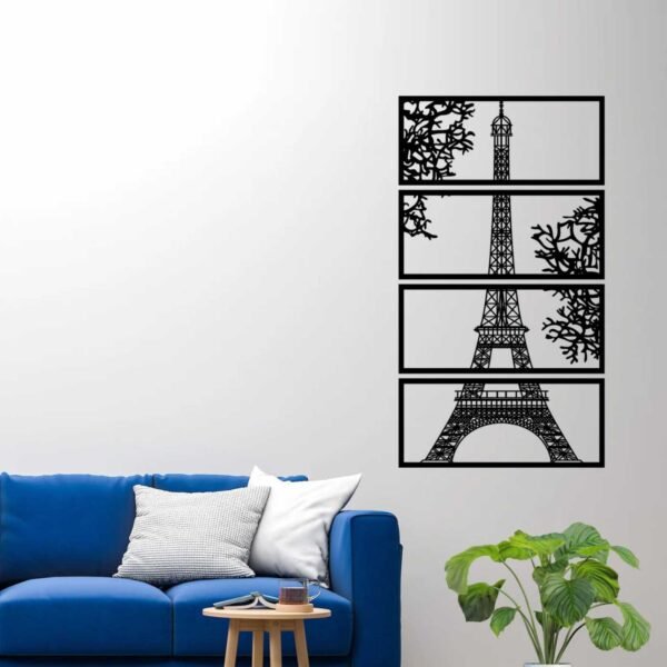 4 Panels Eiffel Tower beautiful Wall Art