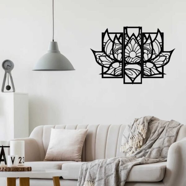 3 Panels Lotus beautiful Wall Art - Image 2