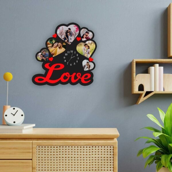 Premium Customized Designer Clock With 6 Photos | Gift Yourself or Your Special One - Image 3