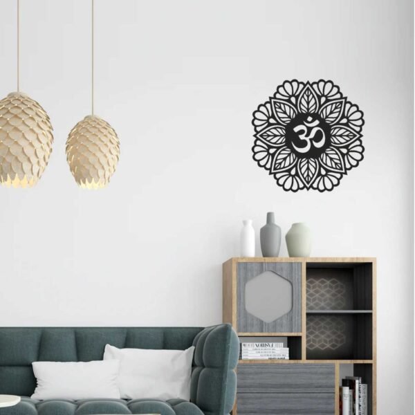 Om Flowered beautiful Wall Art