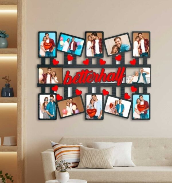 Customized Collage Frame for Family with 12 Photos
