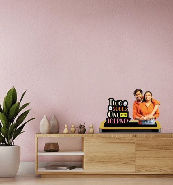 Personalized Two Souls One Epic Journey Cutout with 1 Photos - Image 3