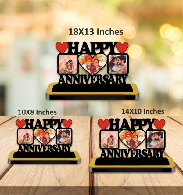 Personalized Happy Anniversary Cutout with 3 Photos - Image 4