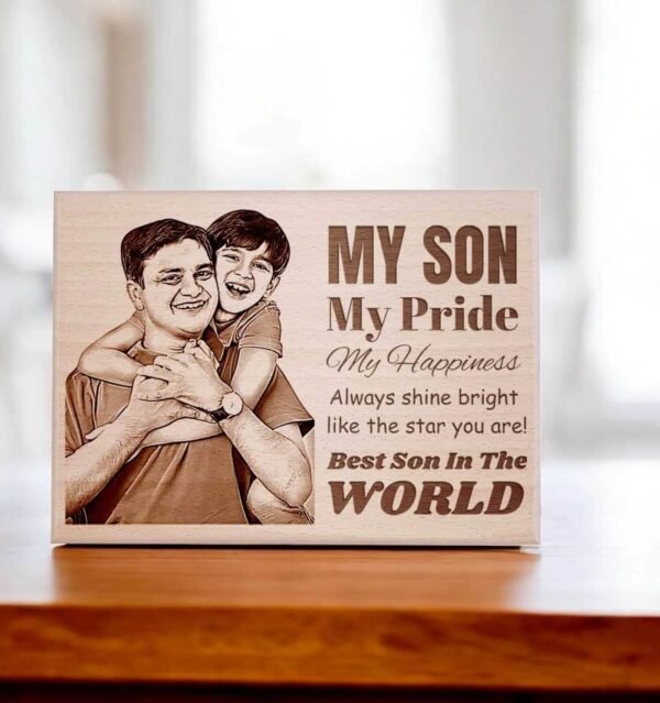 Personalized Engraved Wooden Photo Plaque Gift For : Child