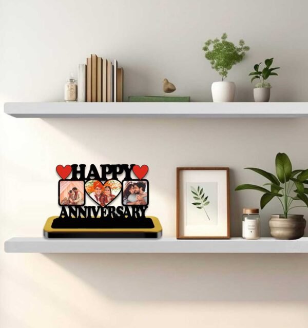 Personalized Happy Anniversary Cutout with 3 Photos - Image 2