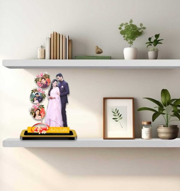 Personalized Couple Cutout with 4 Photos - Image 2