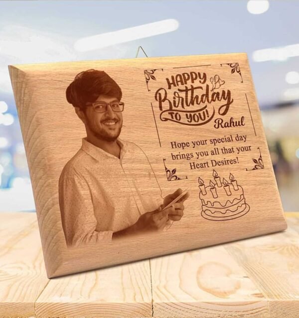 Personalized Engraved Wooden Birthday Photo Plaque Gift For : Special One