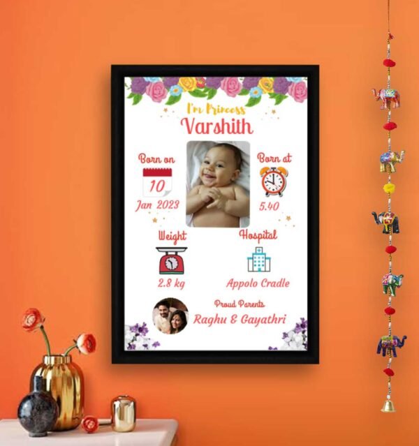 Baby birth frame Design 2