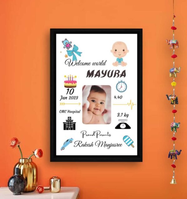 Baby birth frame Design 5