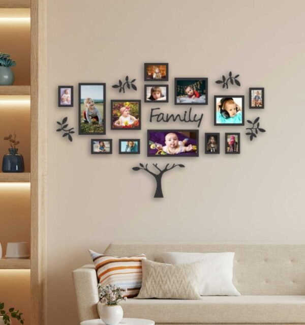 Customized Arts Photo Tree Frame Set with 13 Photos