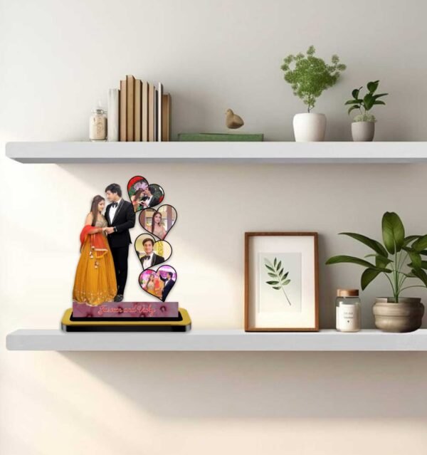 Personalized Couple Cutout with 5 Photos - Image 2