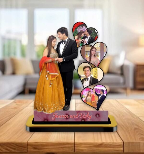 Personalized Couple Cutout with 5 Photos
