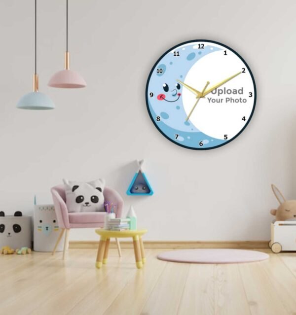 Half Moon with Photo Wall Clock - Image 2