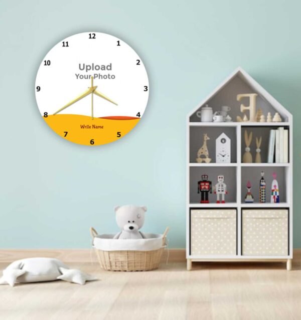 Wave with Photo Wall Clock - Image 3