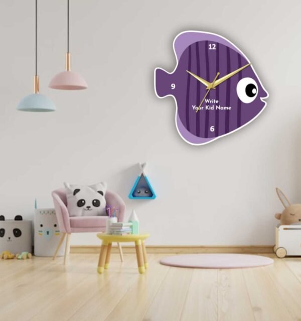 Fish with Name Wall Clock - Image 2