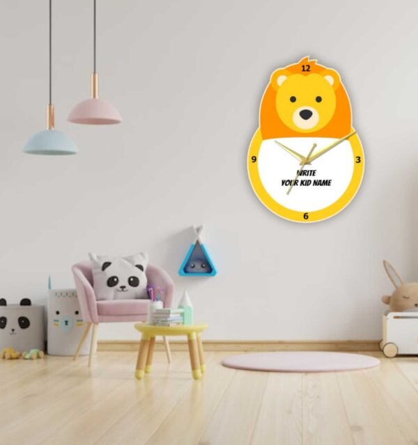 Lion King with Name Wall Clock - Image 2