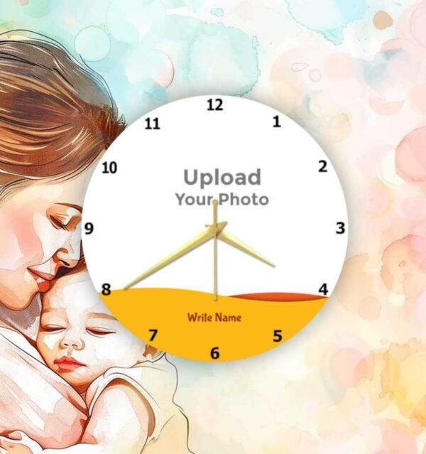 Wave with Photo Wall Clock