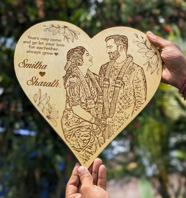 Personalized Engraved Wooden Heart-Shaped Photo Gift For : Special One