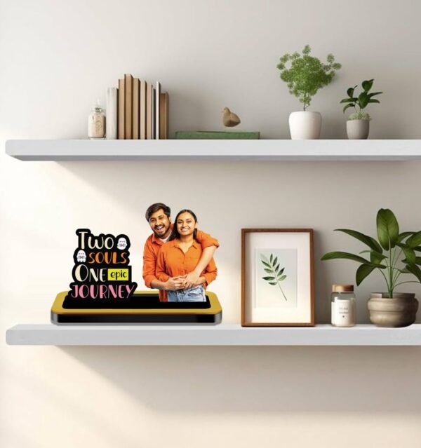 Personalized Two Souls One Epic Journey Cutout with 1 Photos - Image 2