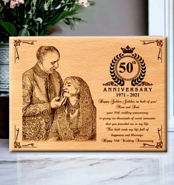 Personalized Engraved Wooden Anniversary Photo Plaque Gift For : Special One