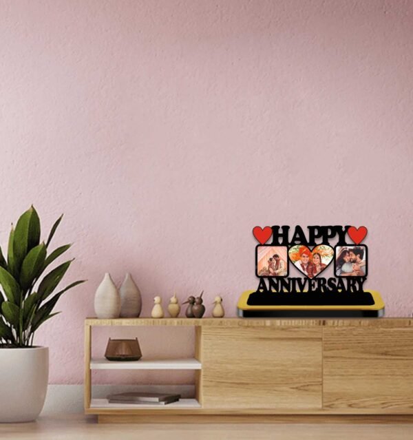 Personalized Happy Anniversary Cutout with 3 Photos - Image 3