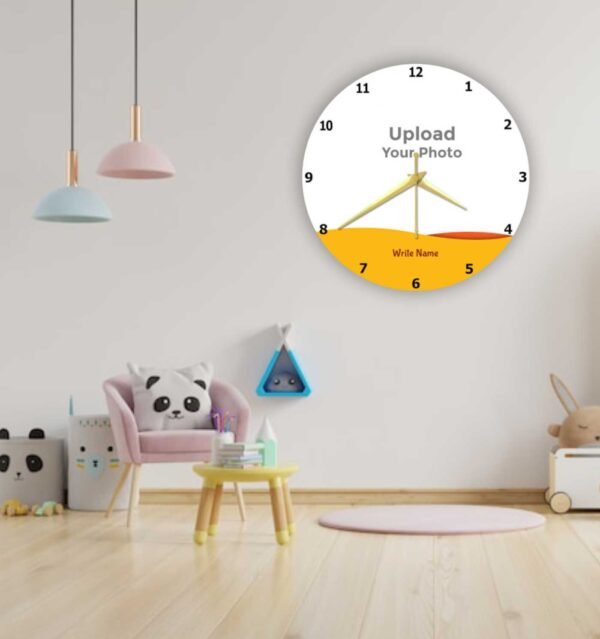 Wave with Photo Wall Clock - Image 2