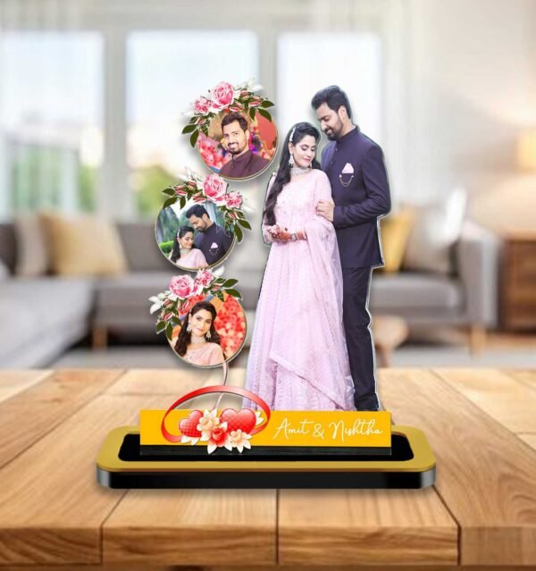 Personalized Couple Cutout with 4 Photos