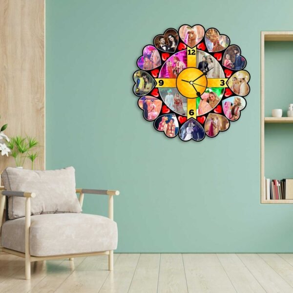 Premium Customized Designer Clock With 16 Photos | Gift Yourself or Your Special One - Image 2