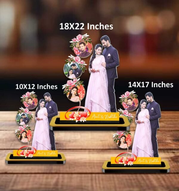 Personalized Couple Cutout with 4 Photos - Image 4