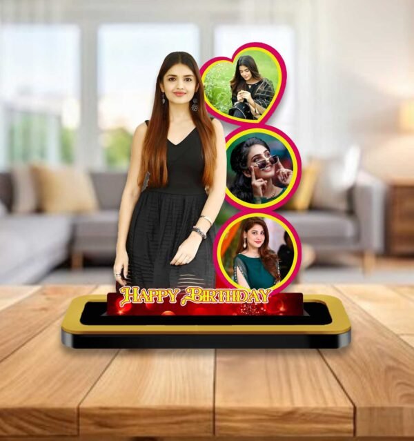 Personalized Cutout with 4 Photos : For Her