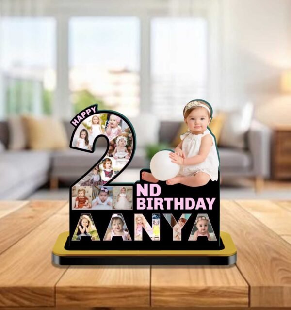 Customized Baby Year Cutout with 16 Photos And Name