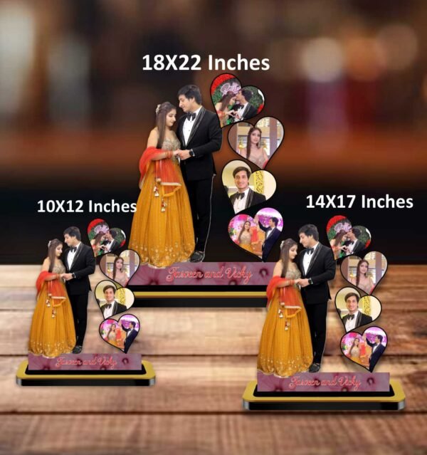 Personalized Couple Cutout with 5 Photos - Image 4
