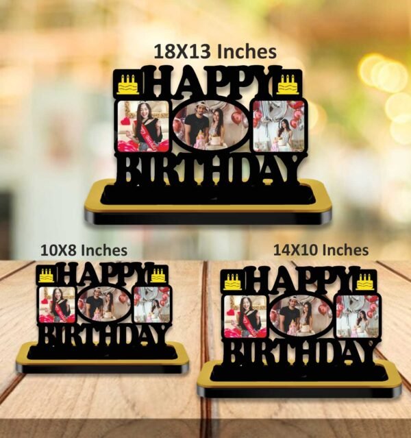 Personalized Birthday Cutout with 3 Photos - Image 4