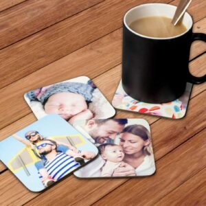 Personalized Coasters With Printed 4 Photos