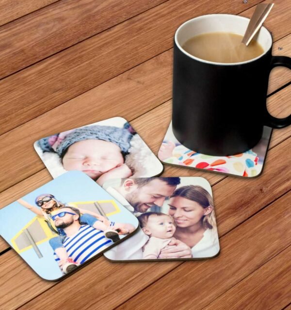 Personalized Coasters With Printed 4 Photos