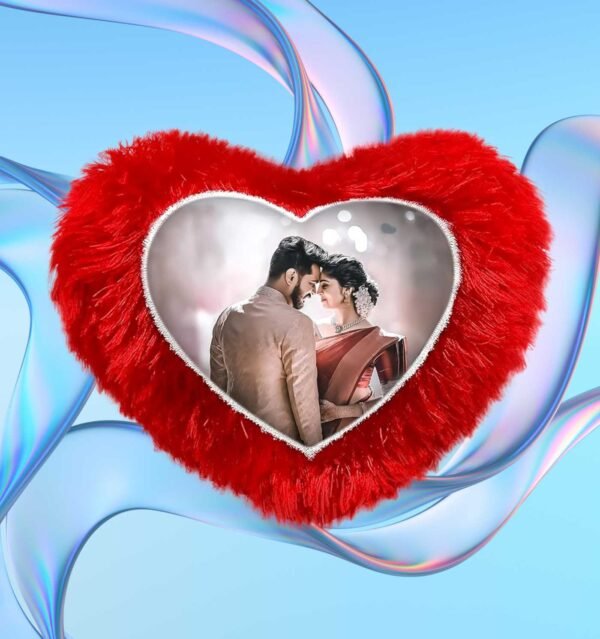 Personalized Photo Heart Cushion/Pillow | Gifting Cushion for All Occasions | with 1 Photo