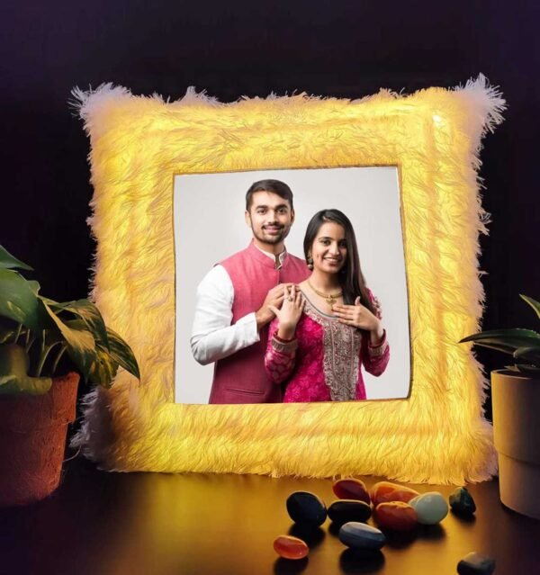 Personalized Photo LED square Cushion/Pillow | Gifting Cushion for All Occasions | with 1 Photo