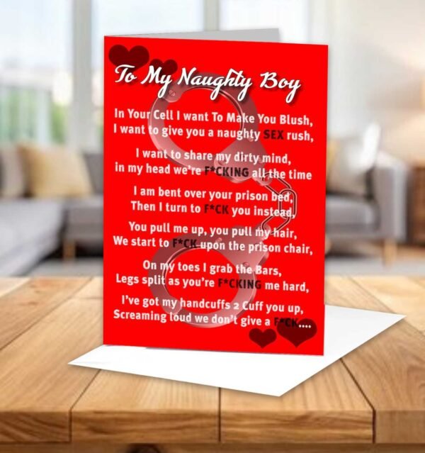 To My Naughty Boy Card | For Parteners & Lovers