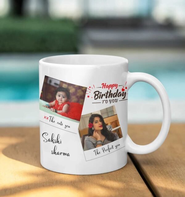Personalized 2 Photo Double Side Printed Mug Gift For : Special One
