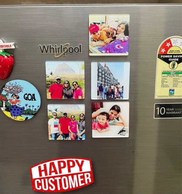 Premium Shiny Acrylic Photo Fridge Magnet – Set of 3 (Big Size: 4x4 inches) - Image 8