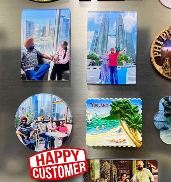 Premium Shiny Acrylic Photo Fridge Magnet – Set of 3 (Big Size: 4x4 inches) - Image 18