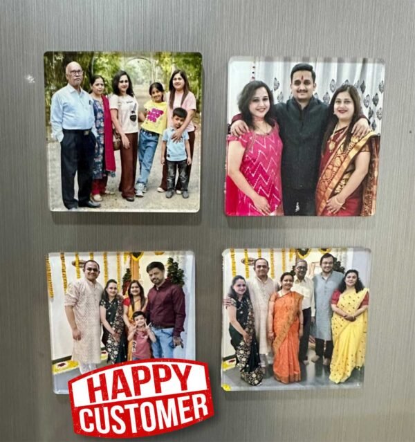 Premium Shiny Acrylic Photo Fridge Magnet – Set of 3 (Big Size: 4x4 inches) - Image 15