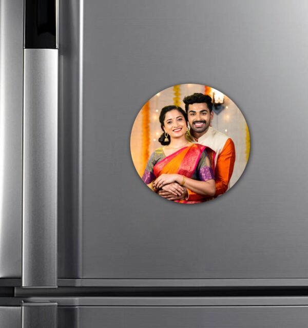 Premium Shiny Acrylic Photo Fridge Magnet – Set of 3 (Big Size: 4x4 inches)