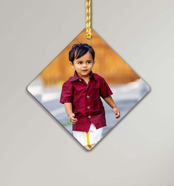 Personalized Acrylic Car Hanging Custom Photo (Set of 2) | 3x3 Inches